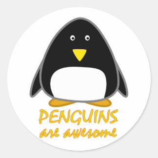 Adesivo Redondo Pinguins são incríveis