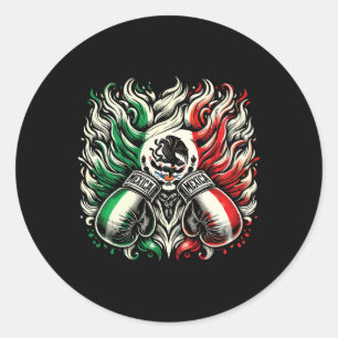 Adesivo Redondo Pinhão mexicano com luvas Design Art