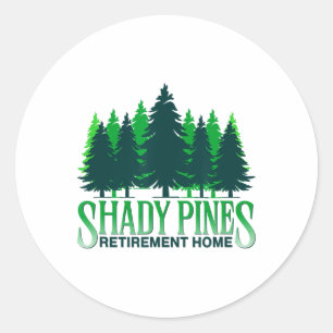 Adesivo Redondo Pinheiro Shady Pines Árvore de Pinheiro Caminhada