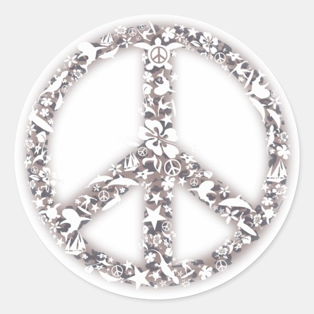 Adesivo Redondo Pinheiros da Paz de Praia (Frente)