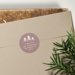 Adesivo Redondo Pinheiros Desenhados | Endereço para devolução de 