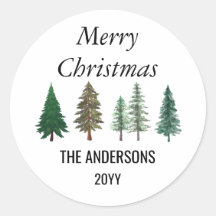 Pinheiros Elegantes da Floresta Inverna Natal