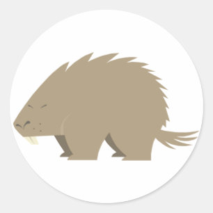 Adesivo Redondo Pinheiros Porcupine Cachinhos