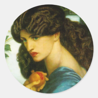 Adesivo Redondo Pinheiros-proserpinos por Dante Gabriel Rossetti