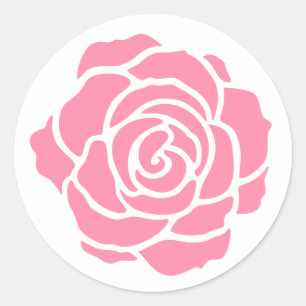 Adesivo Redondo Pinheiros Rosa Rosa Rosa Rosa