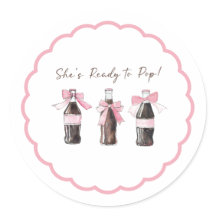 Adesivo Redondo Pink Baby Soda Pronto para ESTOURA