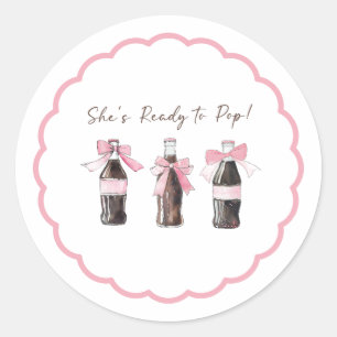 Adesivo Redondo Pink Baby Soda Pronto para ESTOURA