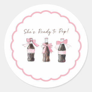 Adesivo Redondo Pink Baby Soda Pronto para ESTOURA