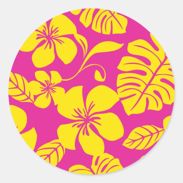 ADESIVO REDONDO PINK BIKINI (PINCO QUENTE/AMARELO) (Frente)