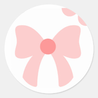 Adesivo Redondo Pink Bow Aesthetic Sticker