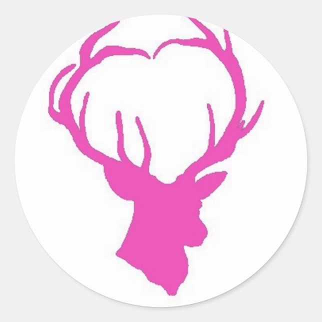 Adesivo Redondo Pink Buck (Frente)