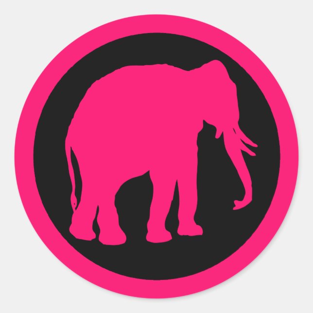 ADESIVO REDONDO PINK ELEPHANT (Frente)