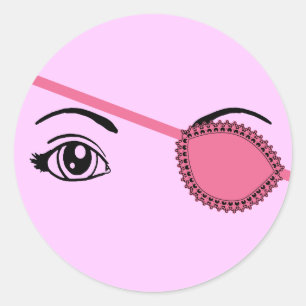 Adesivo Redondo Pink Eyepatch