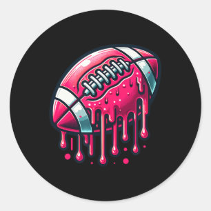 Adesivo Redondo Pink Football Dripe