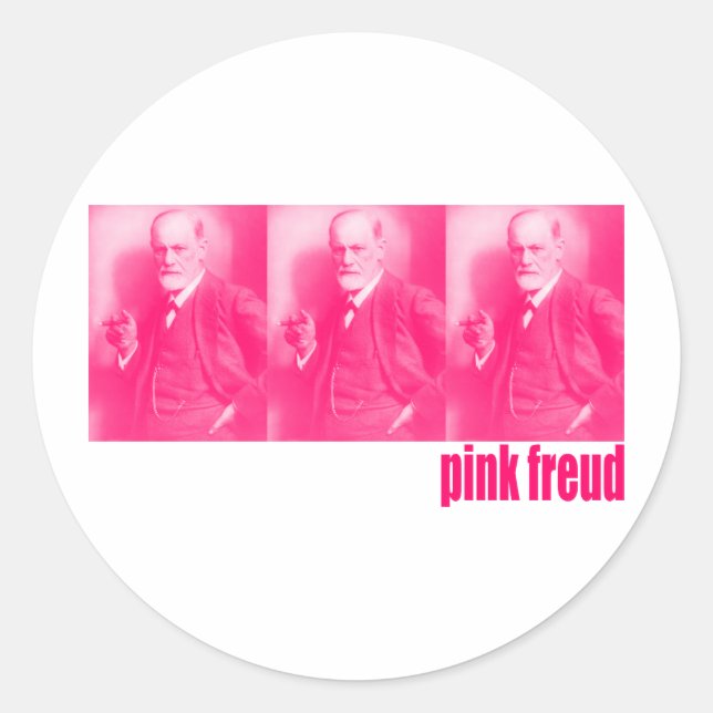 Adesivo Redondo Pink Freud (Frente)