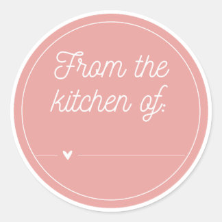 Adesivo Redondo Pink Heart From the Kitchen of Sticker