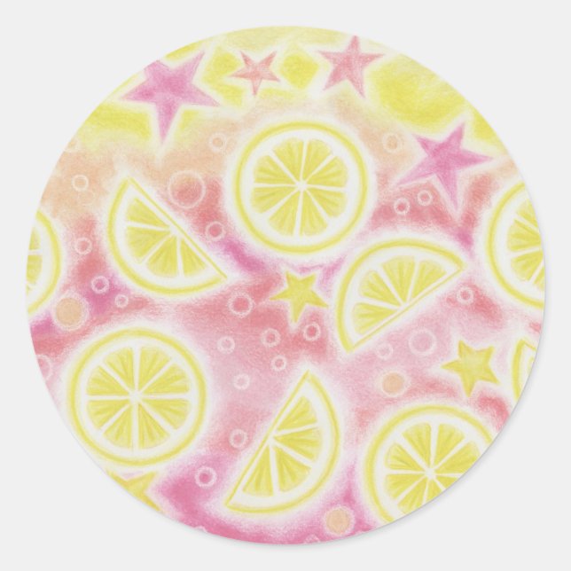 Adesivo Redondo Pink Lemonade sticker round (Frente)