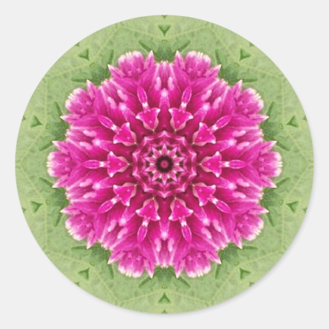 Adesivo Redondo Pink Lilly Stickers (Frente)