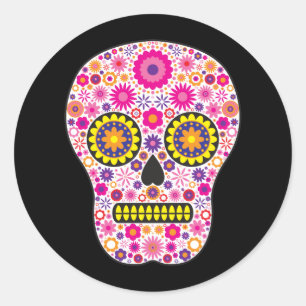 Adesivo Redondo Pink Mexicano Sugar Skype