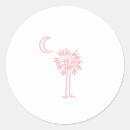 Adesivo Redondo Pink Palmetto Moon Sticker