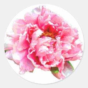 ADESIVO REDONDO PINK PEONY