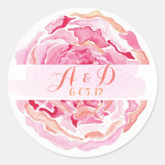 Adesivo Redondo Pink Rose Sticker