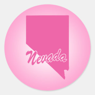 Adesivo Redondo Pink State Nevada Classic Round Sticker