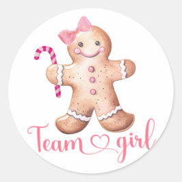 Adesivo Redondo Pink Winter Cookie Team Girl Sticker