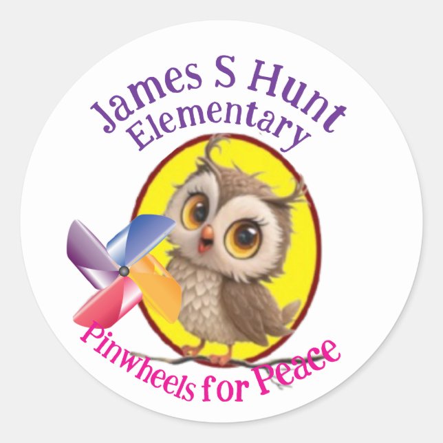 Adesivo Redondo Pinkers for Peace, Classic Round Sticker (Frente)