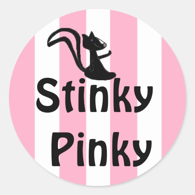 Adesivo Redondo Pinky Stickers (Frente)