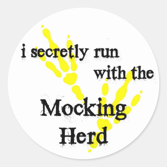 Adesivo Redondo PinMockingHerd (Frente)