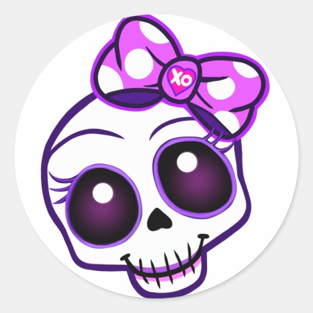 Adesivo Redondo Pino do Botão Cawaii Cute (Frente)