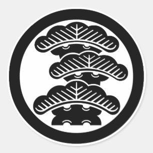 Adesivo Redondo Pino R de três níveis em círculo