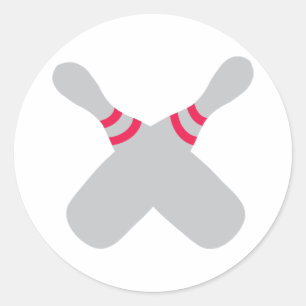 Adesivo Redondo Pinos de boliche cruzados