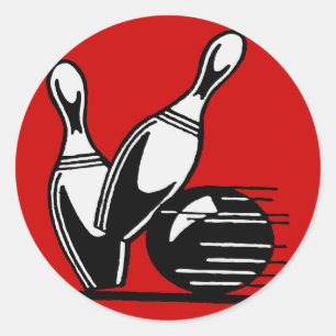 Adesivo Redondo Pinos de Boliches Retroativas Personalizáveis