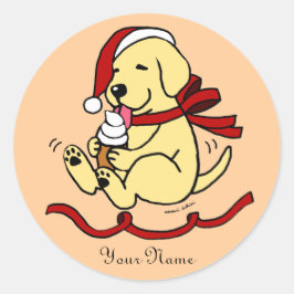 Adesivo Redondo Pinos de Cartografia de Natal Puppy