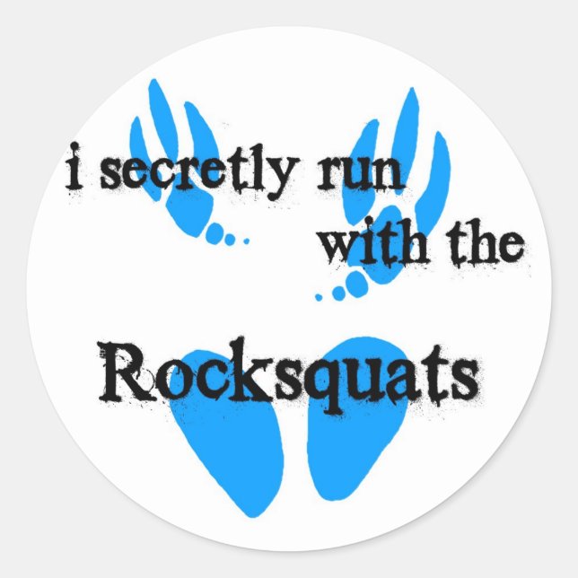 Adesivo Redondo PinRocksquats (Frente)