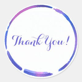 Adesivo Redondo Pintel Paint Ring Watercolor, Puro Obrigado