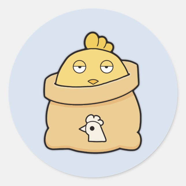 Adesivo Redondo Pintinho, Cheio (Frente)