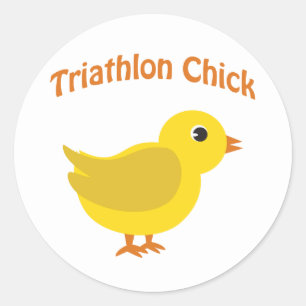Adesivo Redondo Pintinho Cute Triathlon