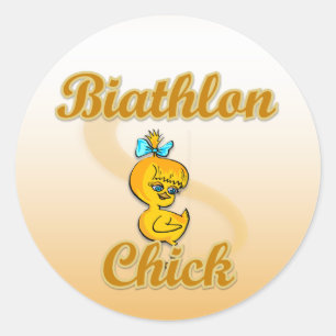 Adesivo Redondo Pintinho de Biathlon