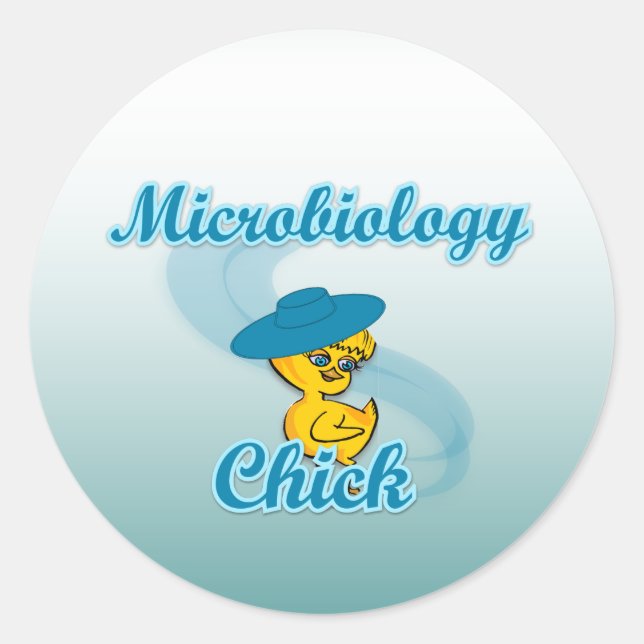 Adesivo Redondo Pintinho de Microbiologia 3 (Frente)