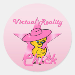 Adesivo Redondo Pintinho de Realidade Virtual nº 8