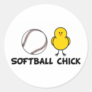 Adesivo Redondo Pintinho de Softball
