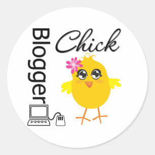 Adesivo Redondo Pintinho do Blogger