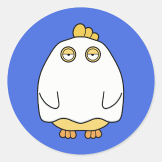 Adesivo Redondo Pintinho Ghost Grumpy