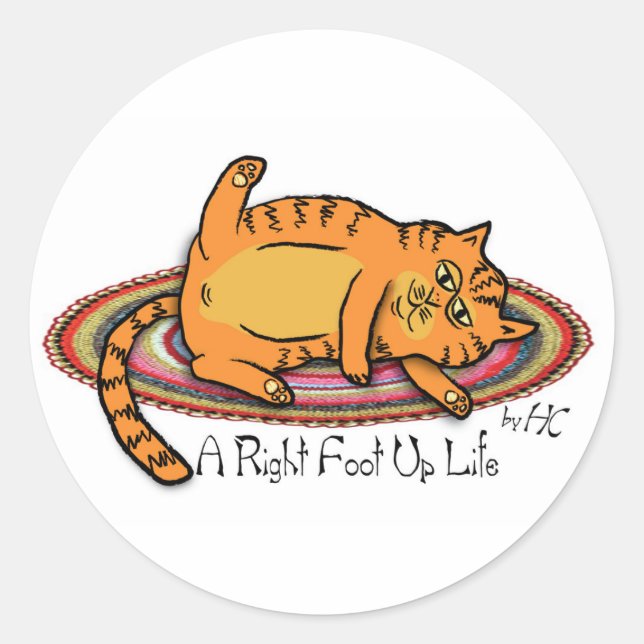 Adesivo Redondo Pintinho Hippie (Frente)