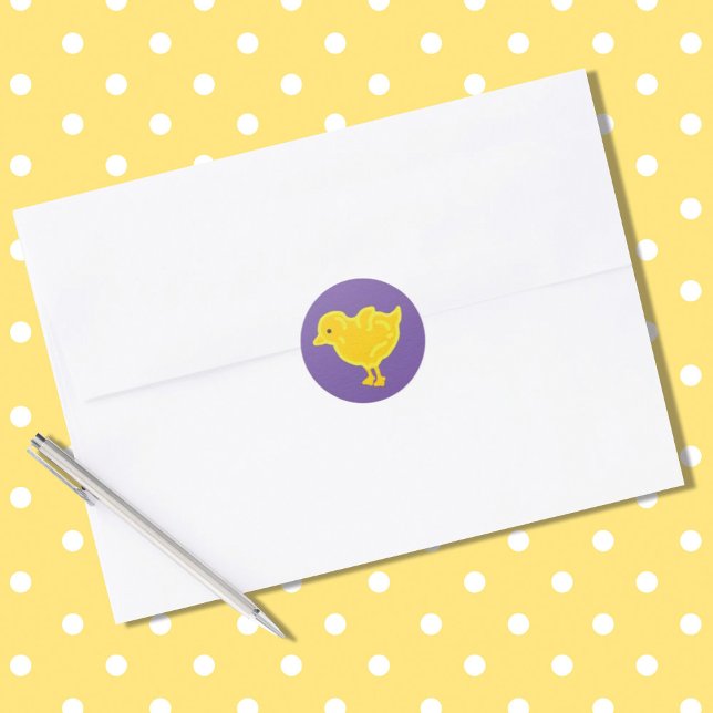 Adesivo Redondo Pintinho páscoa (Criador carregado)