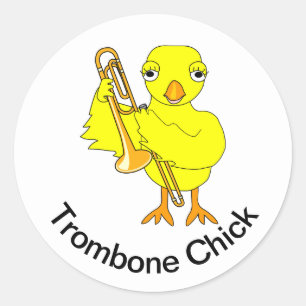 Adesivo Redondo Pintinho Trombone