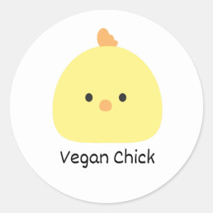 Adesivo Redondo Pintinho Vegan